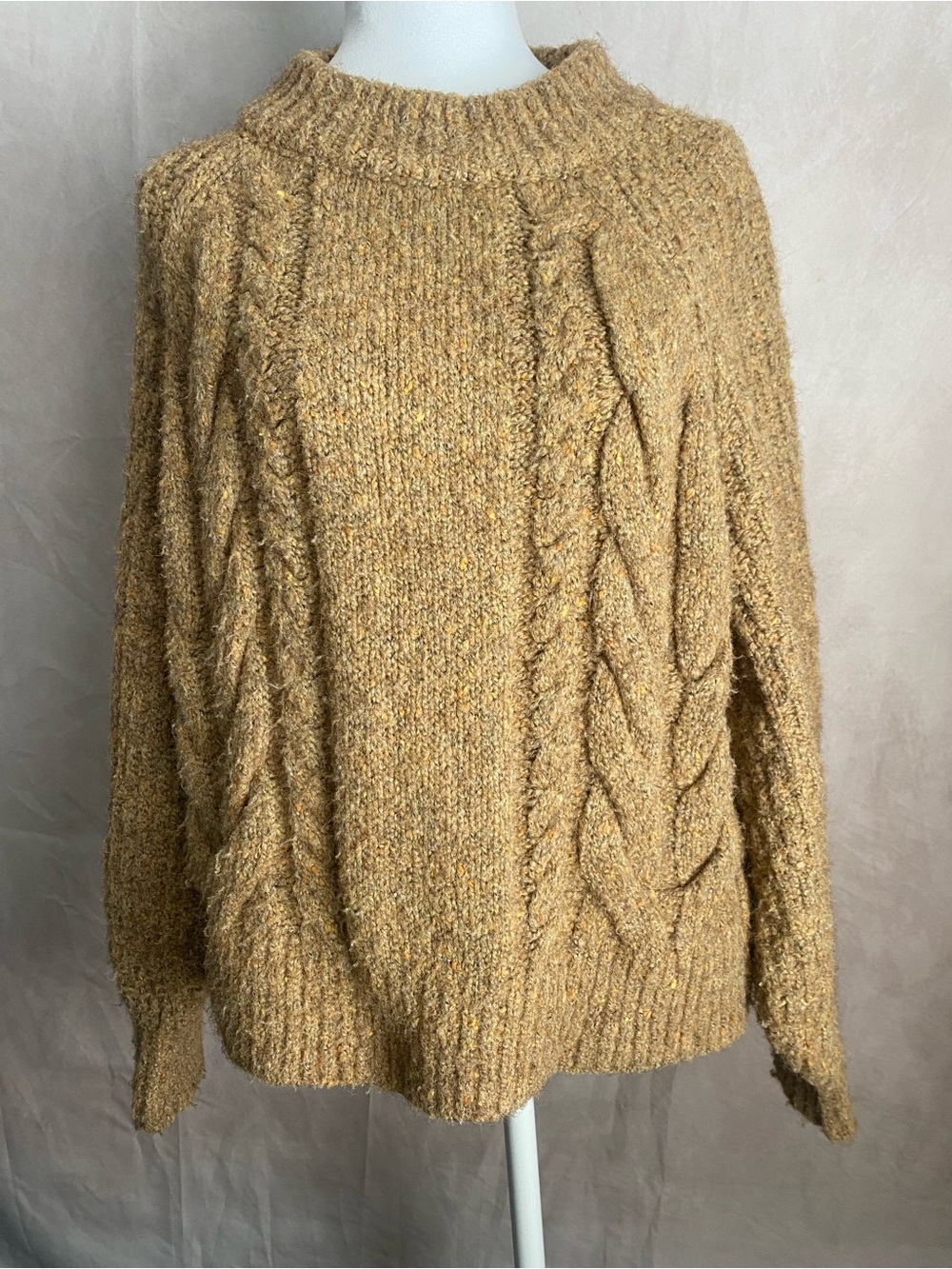 Cable Knit Mock TurtleNeck Pullover Sweater from Universal Thread